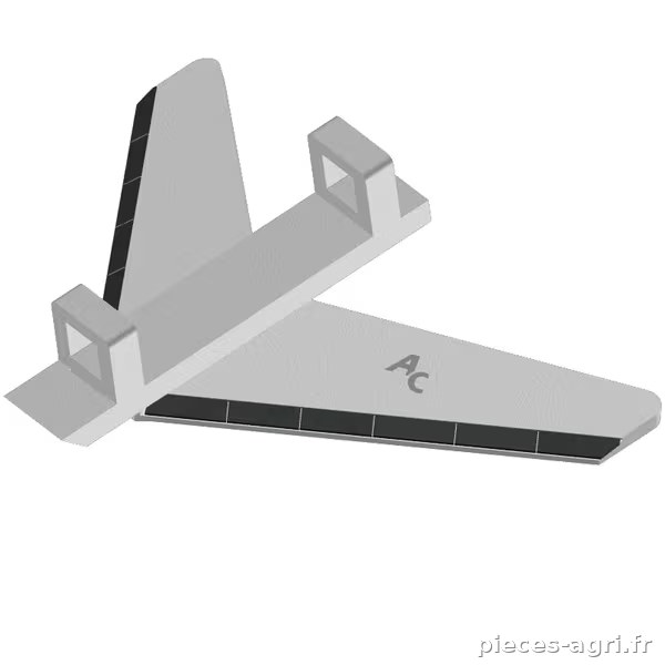Aileron plat type Gardell G-400, 400x283x12 · réf. VAGA0400
