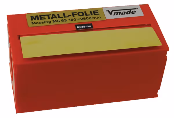 Laiton folie 2500x150x0,075 mm · réf. LK25001500075