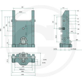 Scharmüller Support d'attelage avec glissières · réf. 77700158832