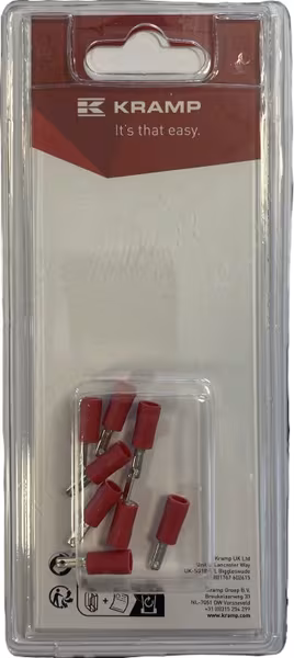 Cosse mâle, rouge 2,8x0,8mm - 0,5-1,0mm² (8) · réf. KRLA9250P08B
