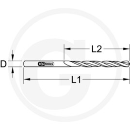 KS Tools Forets HSS-R, 10mm, pack de 5 vue 2