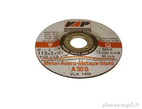 Disque de coupe en métal concave (x25) · réf. VLA1408