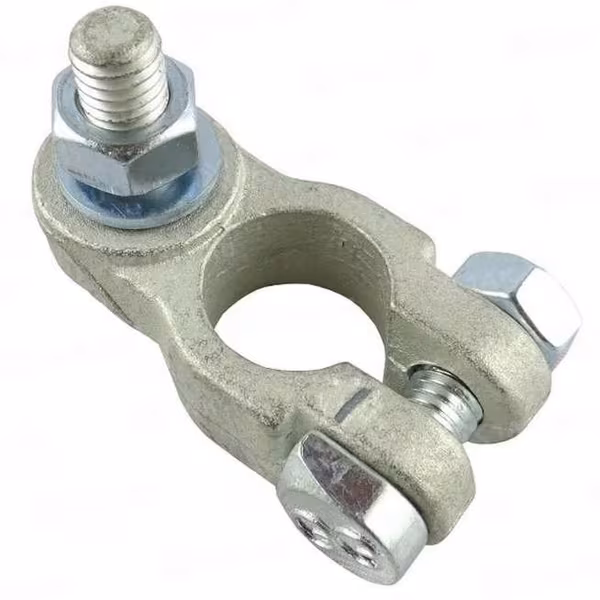 Borne de batterie filetée M8 longueur 28, négatif · réf. BA5002