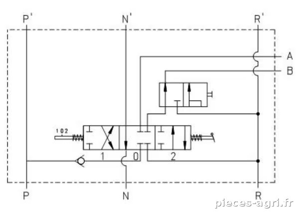 Distributeur 5/3 SB1 vue 2