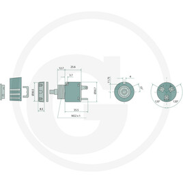 KEYA Interrupteur de démarrage avec bouton ro · réf. 2940054993