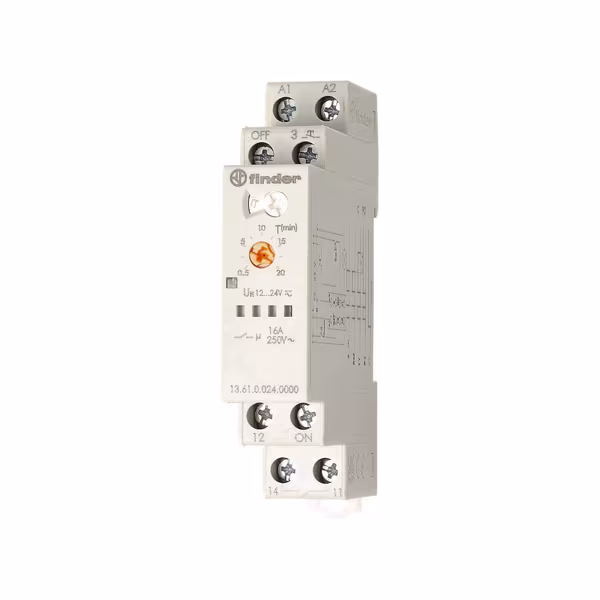 Relais multif.pas/mono stable + reset rail 17,5mm m. 1CO 16A/12.24V AC · réf. 136100240000