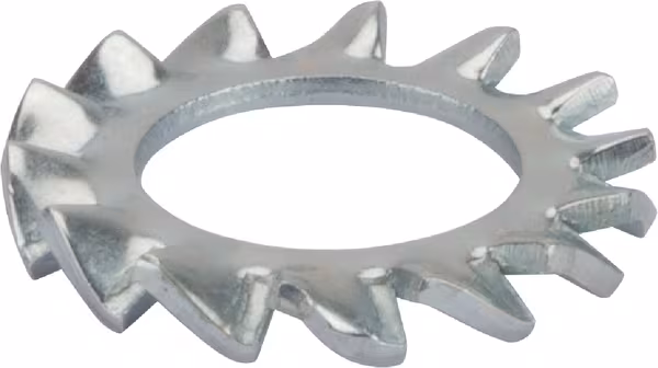 Rondelle frein dentelée M8x15x0,8mm, Acier zingué DIN 6798 Kramp · réf. 6798A8P001