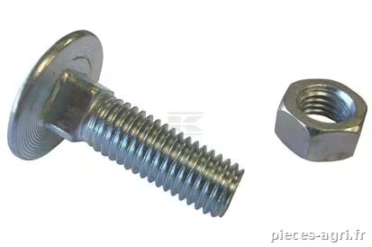 Boulon de carrosserie DIN603 M12x40 (x50) · réf. VLG2374