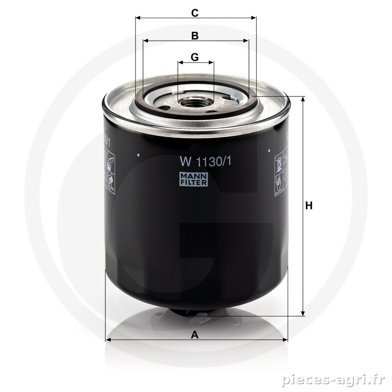 MANN FILTER Filtre à huile moteur vue 3