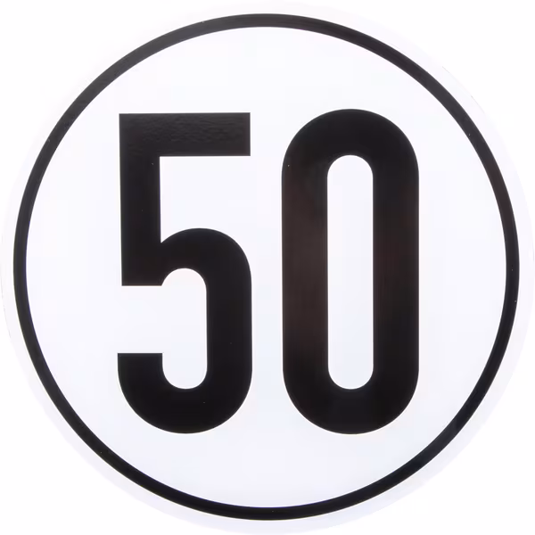 Plaque 50 km type allemand · réf. BL50