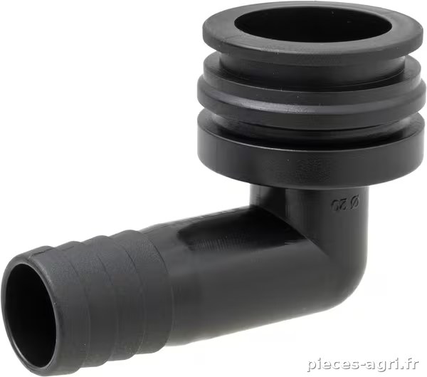 Raccord à fourche, femelle 90° AF4, embout de tuyau 20 mm · réf. 8420403
