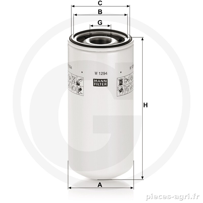 MANN FILTER Filtre à huile moteur vue 3