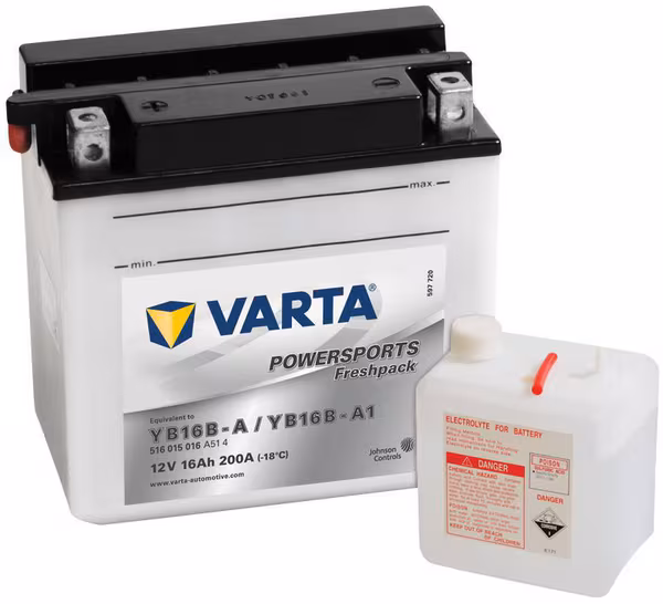 Batterie 12V 16Ah 200A Sports motorisés Freshpack VARTA · réf. 516015020I314PS