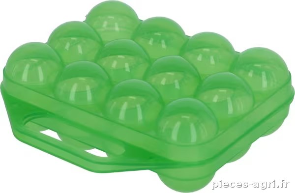 Boîte de transport d'oeufs, 12 oeufs, vert · réf. 73145KER