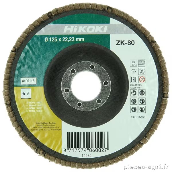 Papier abrasif rodeuse 125 K80 · réf. 4100118