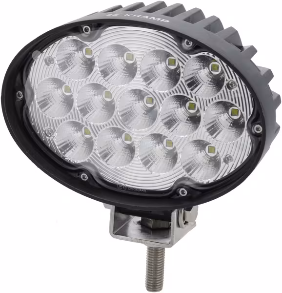 Phare de travail LED, 65W, 5880lm, ovale, 10/30V, 166x148x95mm, Deutsch fiche, Spot, 13 LED · réf. LA10432SP