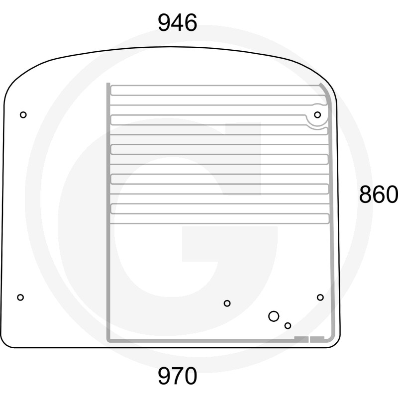 TREX.PARTS vitre arrière · réf. 35896275