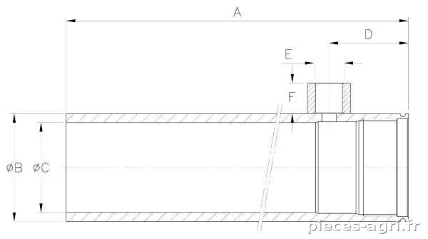 Tube 60 course 800 L=902 250b vue 2