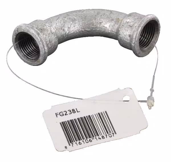 Coude 90° fem/fem zing 3/8" · réf. FG238L