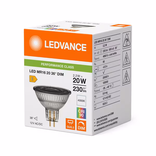 Lampe LED 2,2 W 840 GU5.3 · réf. MR1620D940G5