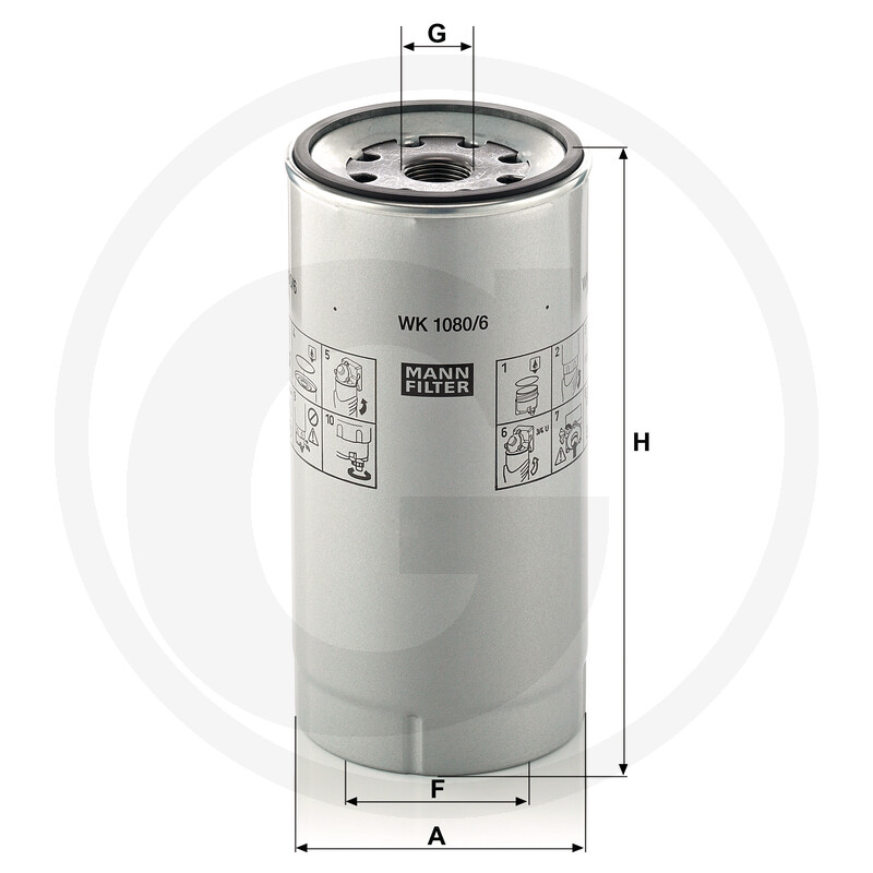 MANN FILTER Filtre à carburant · réf. 565WK1080.6X
