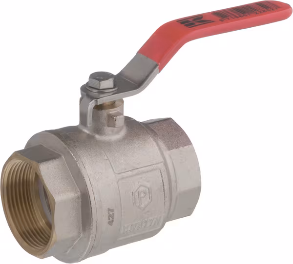 Vanne à bille BSP 2x femelle 1 1/2" + poignée SS · réf. KS112FKR