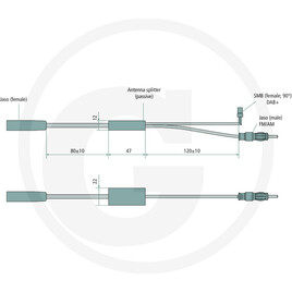 WÖLFLE Splitter d'antennes DAB+, AM/FM · réf. 12135664
