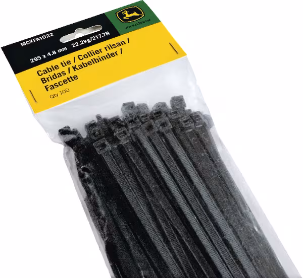 Collier rilsan  4.8x295mm, noir, Nylon, max. Ø 76mm, pack 100, JDM · réf. MCXFA1022