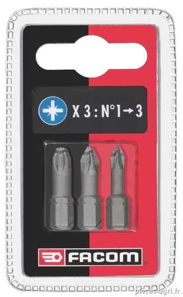Lot de 3 embouts 25mm pz · réf. ED1J3