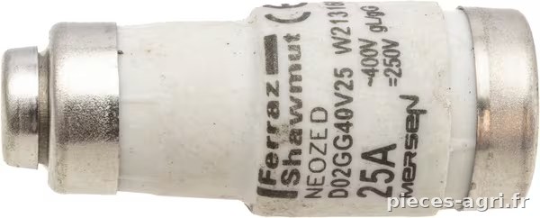 Fusible 400V 25A longueur 36mm · réf. 25AD02
