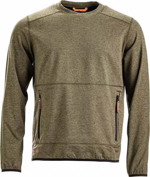 Sweat polaire col rond homme, olive XS · réf. KW506101802046