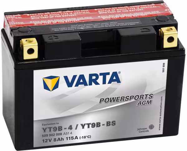 Batterie 12V 8Ah 115A AGM Sports motorisés VARTA · réf. 508902012I314PS