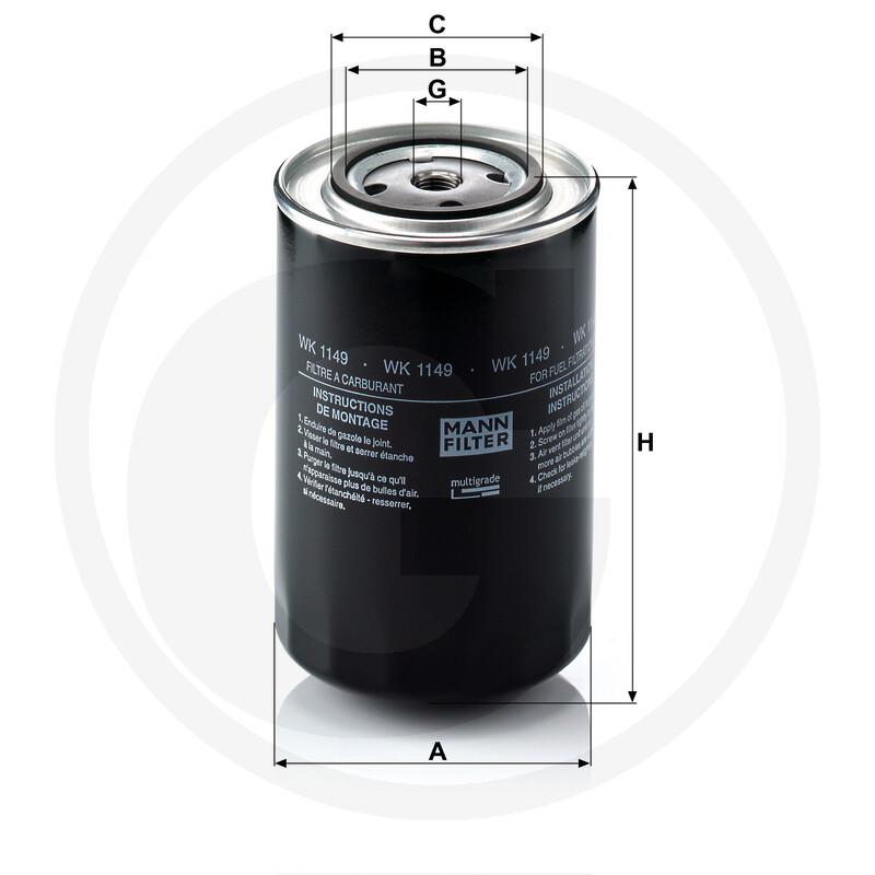 MANN FILTER Filtre à carburant vue 3