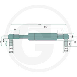 Stabilus Vérin à gaz · réf. 6549704727