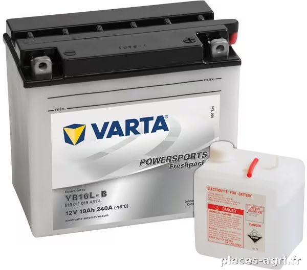 Batterie 12V 19Ah 240A Sports motorisés Freshpack VARTA · réf. 519011024I314PS