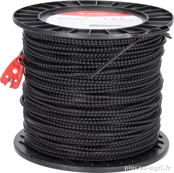 Fil de coupe Ø 3.5mm 143m carré noir Kramp · réf. NL35143NKR