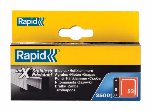 Rivets Rapid 53/8mm inox A2, 2500 pcs · réf. 23808000