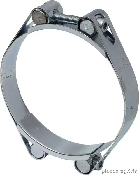 Collier de serrage, 115-125 mm double boulon, double bande DIN912 zingué Kramp · réf. DBHC115125