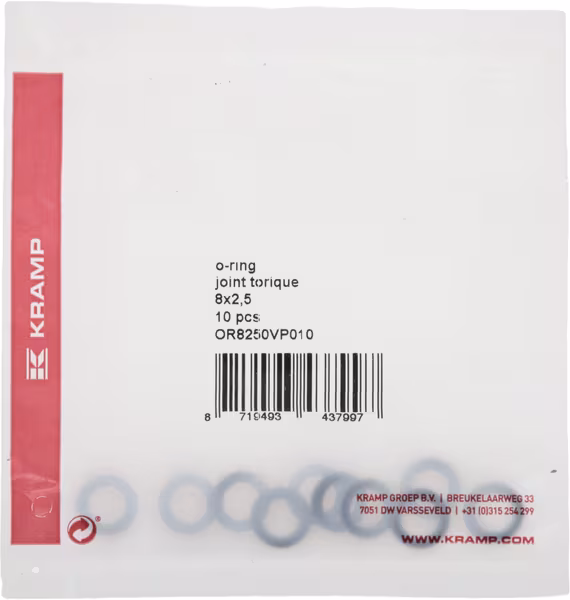 Joint torique 8x2,5 75 shore Viton 10x · réf. OR8250VP010