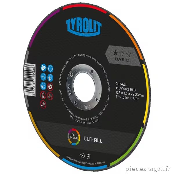 Disque à tronçonner CUT-ALL 115x1,0x22,23 AC60 BASIC vue 2