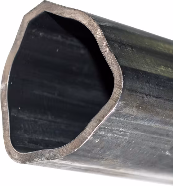 Tube profilé extérieur T80/T90, triangulaire, diamètre 63 x 55 x 4 mm, longueur : 2 800 mm · réf. 191198850