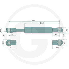 Stabilus Gasdruckfeder vue 2