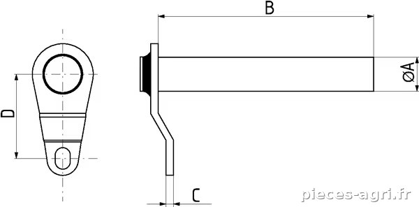 Axe 25x95mm Kramp vue 2