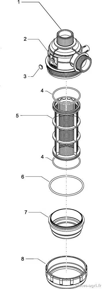Filtre aspiration 50ma.1¼ cpl. vue 2