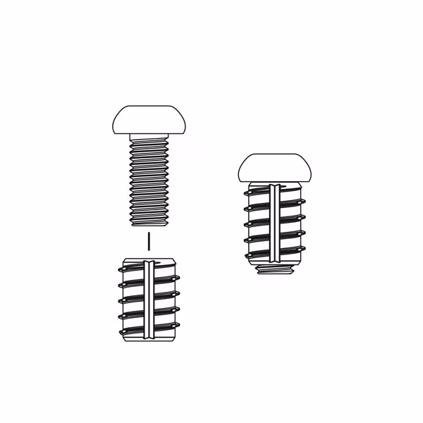 Kit d'inserts filetés pour châssis de tondeuse robot, 4x vue 3