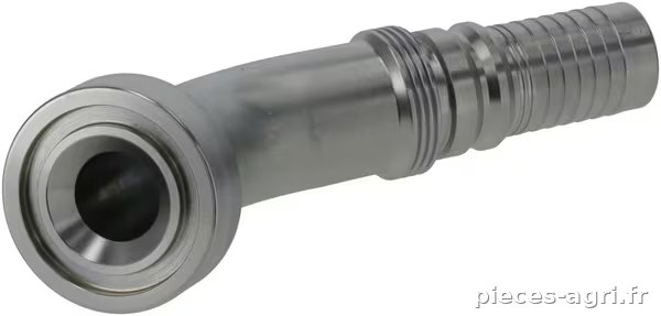 Raccord à sertir 4SH-DN25 avec flasque ø47,6 mm 45° · réf. SFSCH251645G2