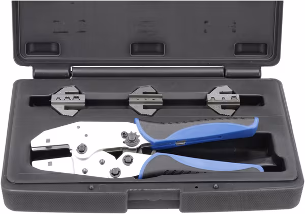 Pince à sertir en acier aluminium 9", avec 3 matrices de sertissage · réf. LAT2001ASS1KR