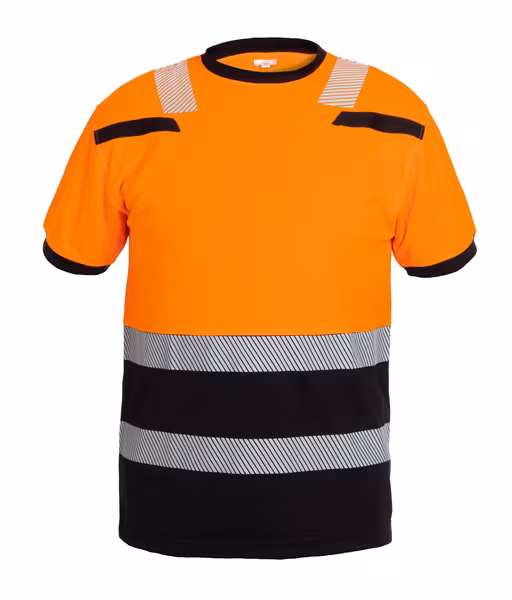 T-shirt haute visibilité S orange/noir Tulsa · réf. 040465OBS