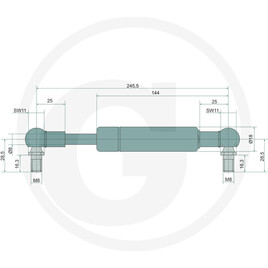 Stabilus Vérin à gaz · réf. 36635295