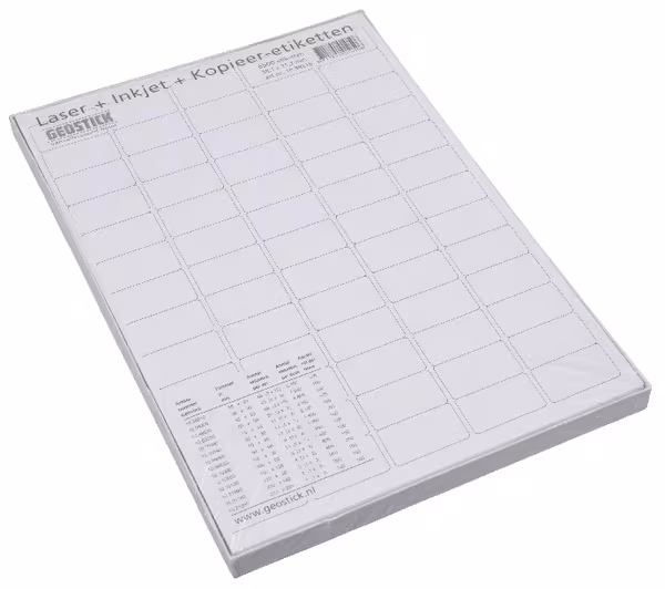 Carte de prix 38.1x21.2mm en A4 · réf. VPM20240